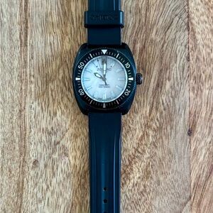 Zodiac Midnight Black Watch with Mother of Pearl watch face